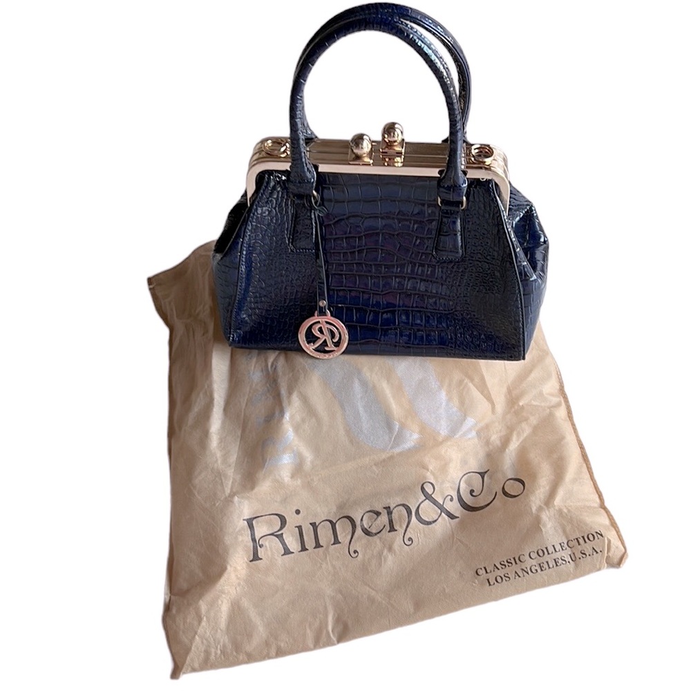 〰️ RIMEN & CO 〰️ Classy Double-sided Croc Print Patent Leather Handbag 👜